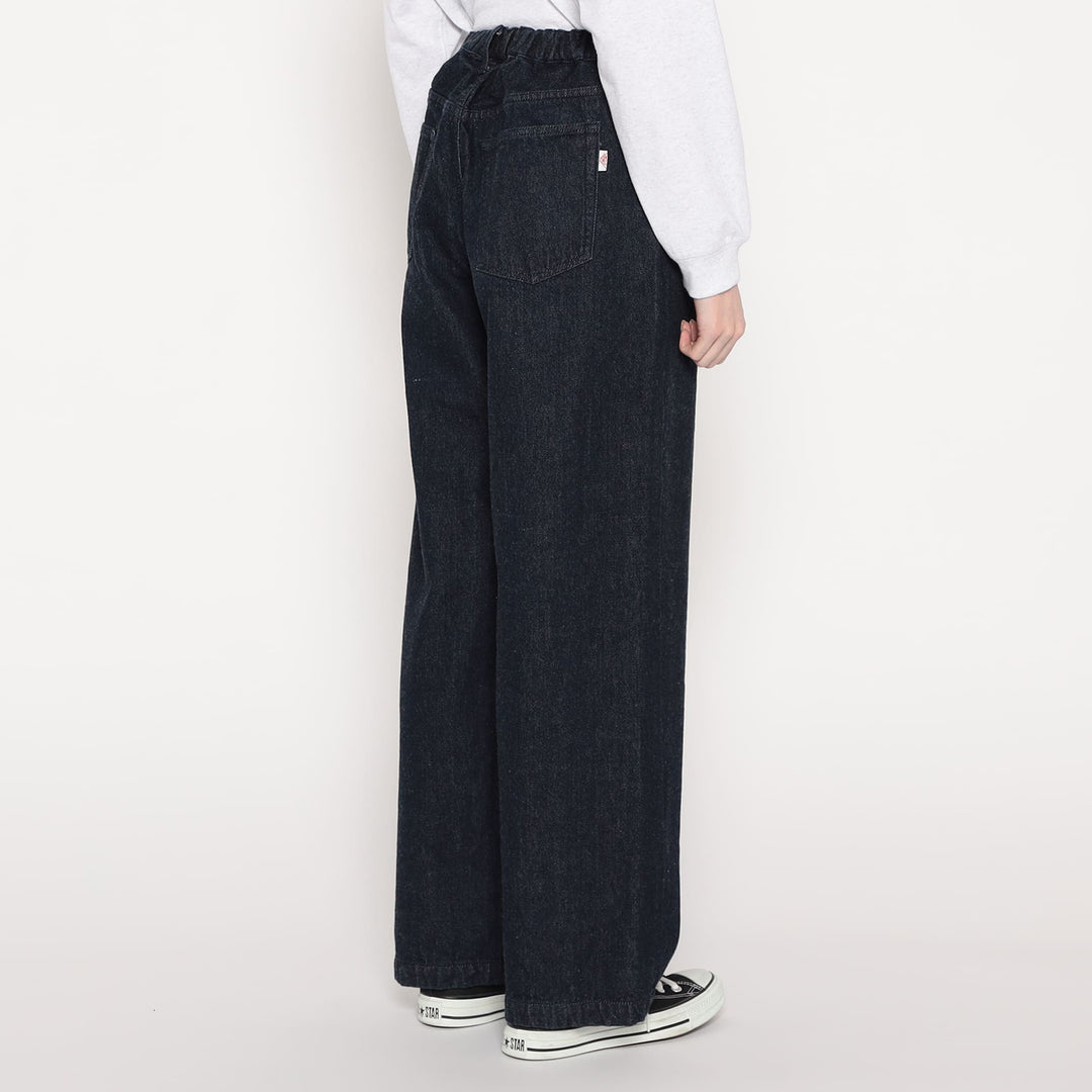 WOMEN'S JAPANESE DENIM TUCK STRAIGHT PANTS