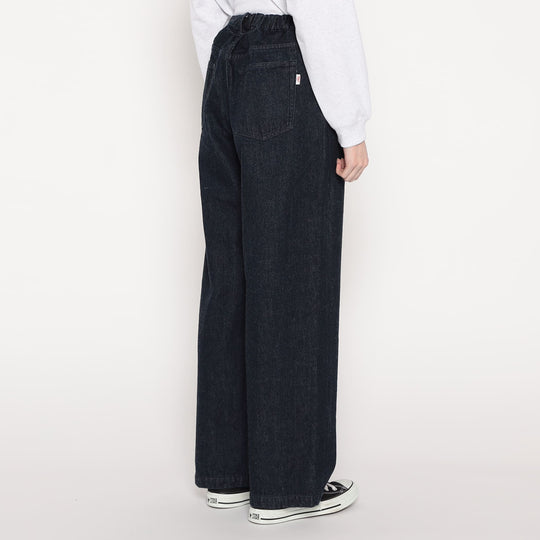 WOMEN'S JAPANESE DENIM TUCK STRAIGHT PANTS