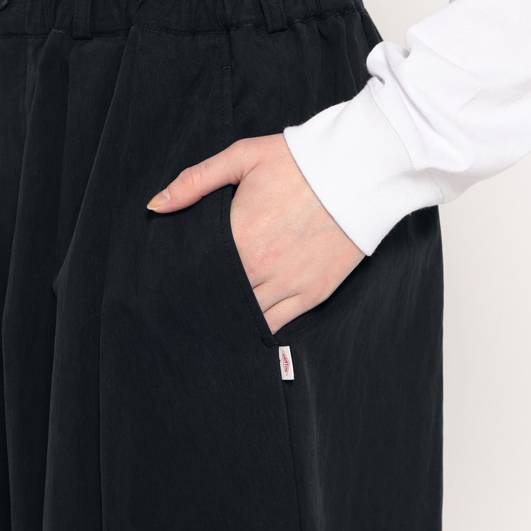 WOMEN'S C/N TWILL DOUBLE PLEATED EASY PANTS