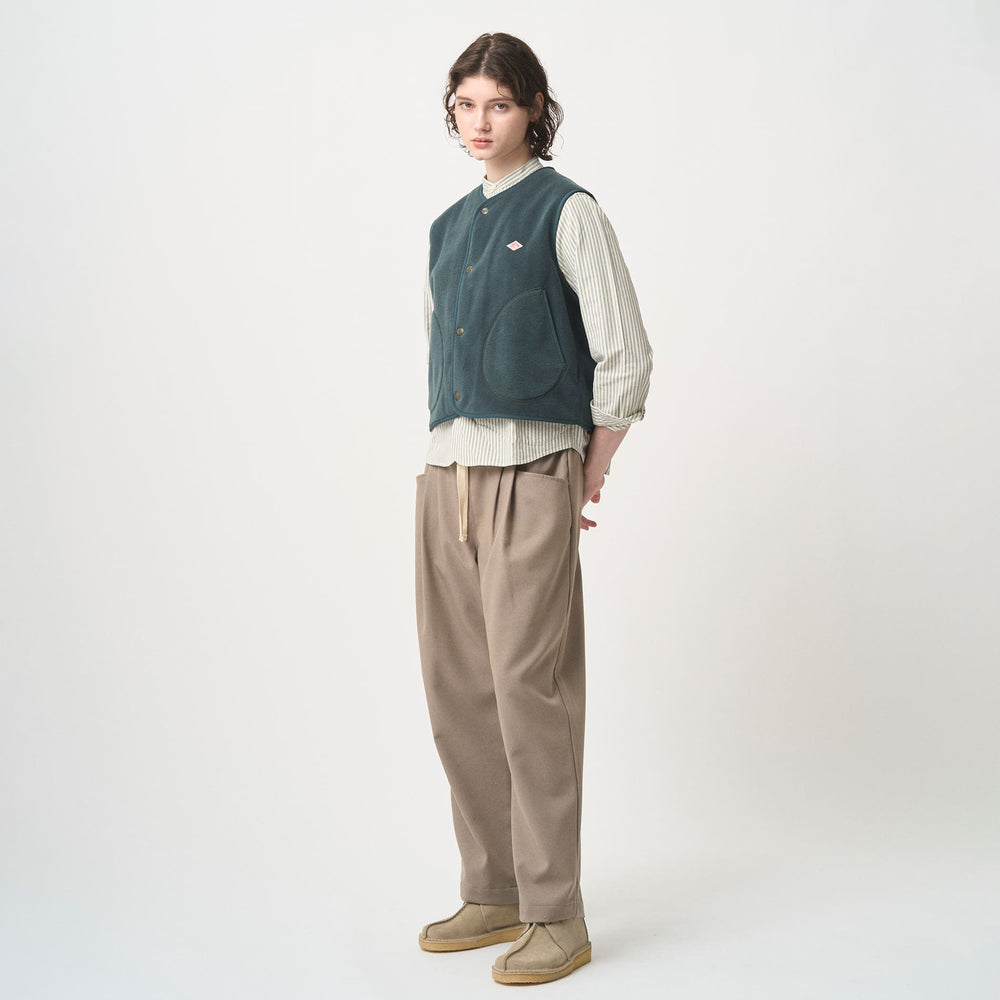 WOMEN'S POLYESTER FLANNEL 2TUCK EASY PANTS