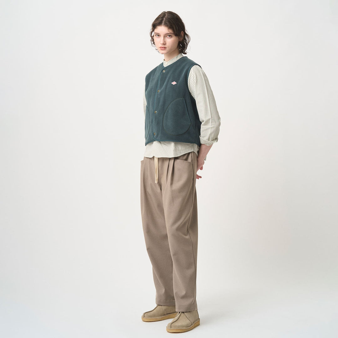 WOMEN'S POLYESTER FLANNEL 2TUCK EASY PANTS