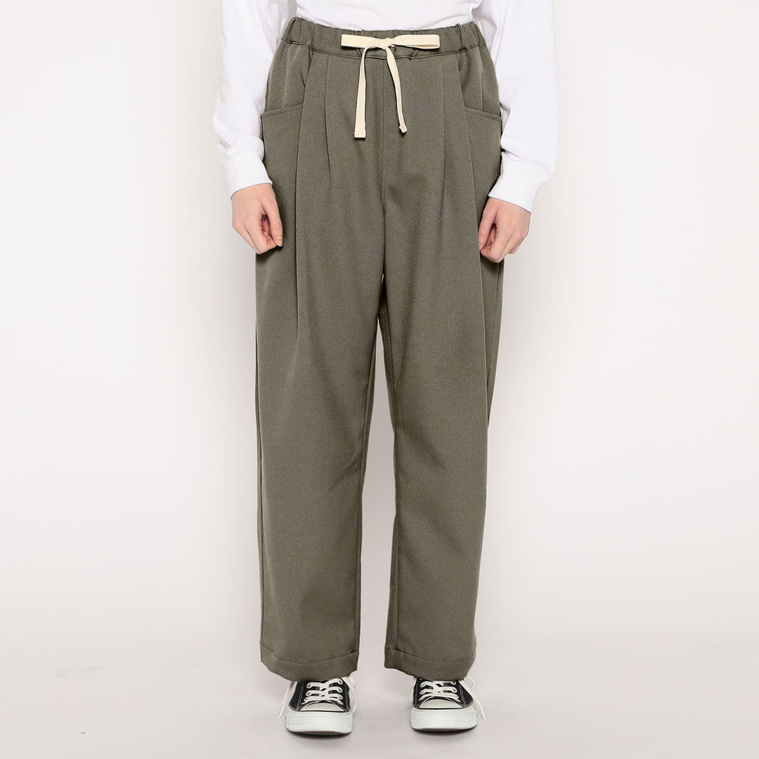 WOMEN'S POLYESTER FLANNEL 2TUCK EASY PANTS