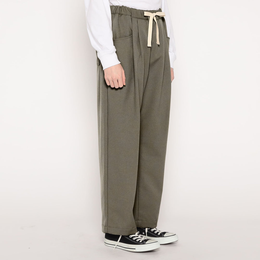 WOMEN'S POLYESTER FLANNEL 2TUCK EASY PANTS