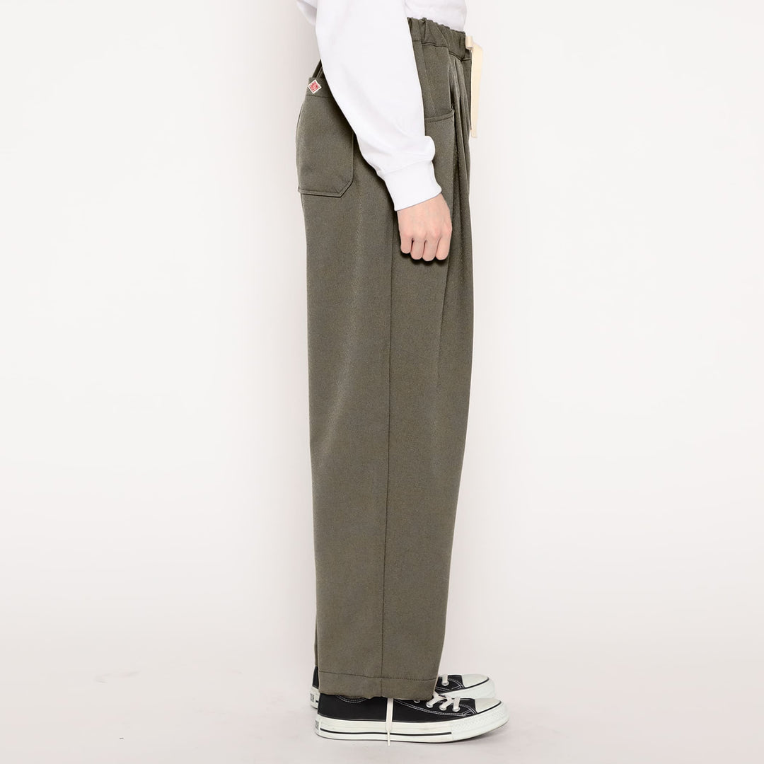 WOMEN'S POLYESTER FLANNEL 2TUCK EASY PANTS