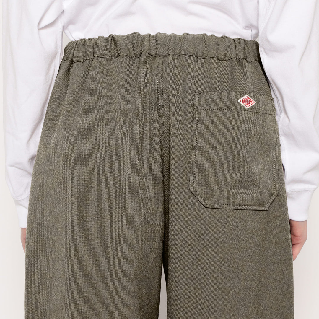 WOMEN'S POLYESTER FLANNEL 2TUCK EASY PANTS