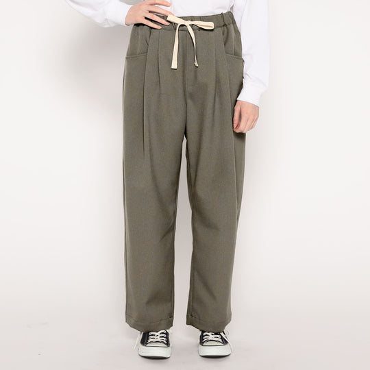 WOMEN'S POLYESTER FLANNEL 2TUCK EASY PANTS
