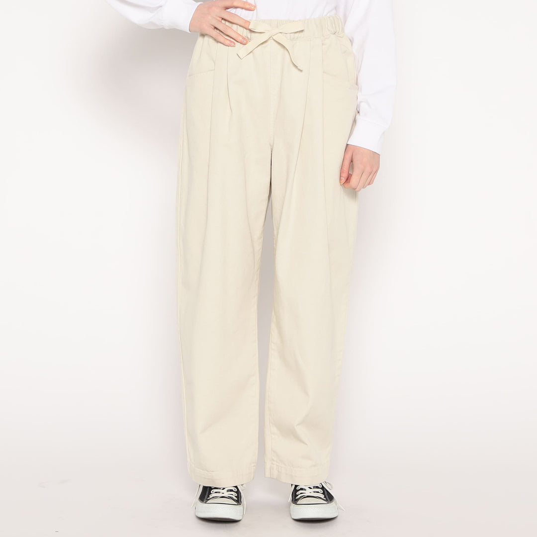 WOMEN'S HEAVY TWILL 2TUCK EASY PANTS