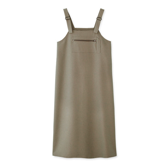 WOMEN'S POLYESTER FLANNEL OVERALLS SKIRT