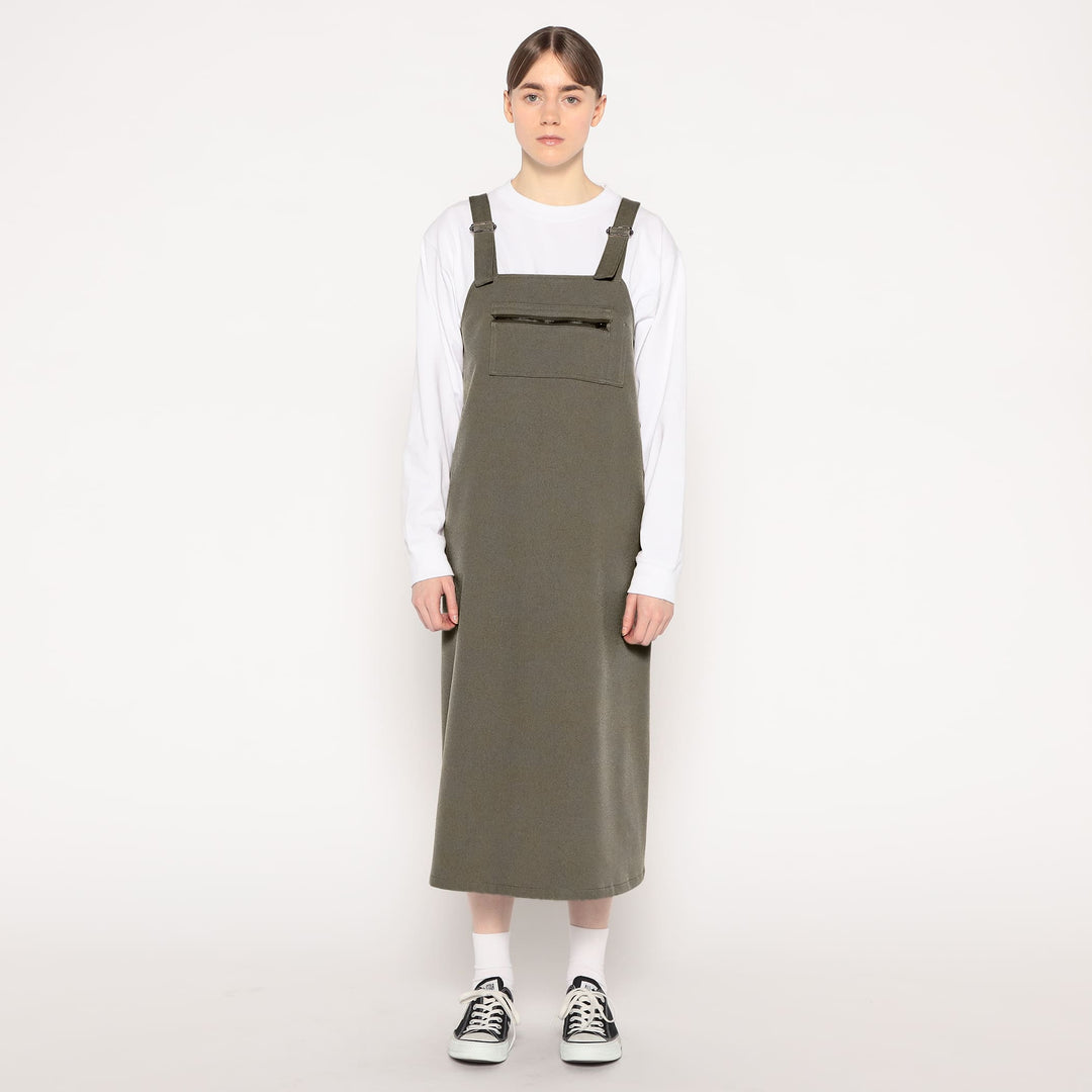 WOMEN'S POLYESTER FLANNEL OVERALLS SKIRT