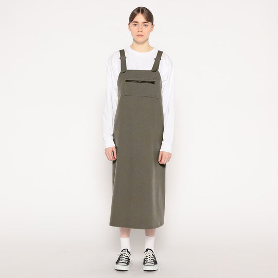 WOMEN'S POLYESTER FLANNEL OVERALLS SKIRT