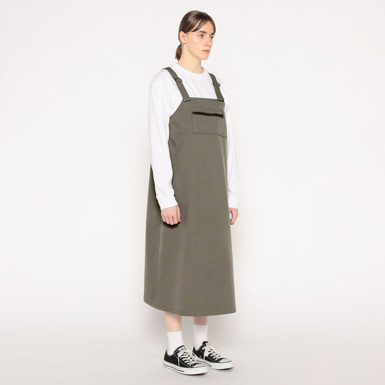WOMEN'S POLYESTER FLANNEL OVERALLS SKIRT