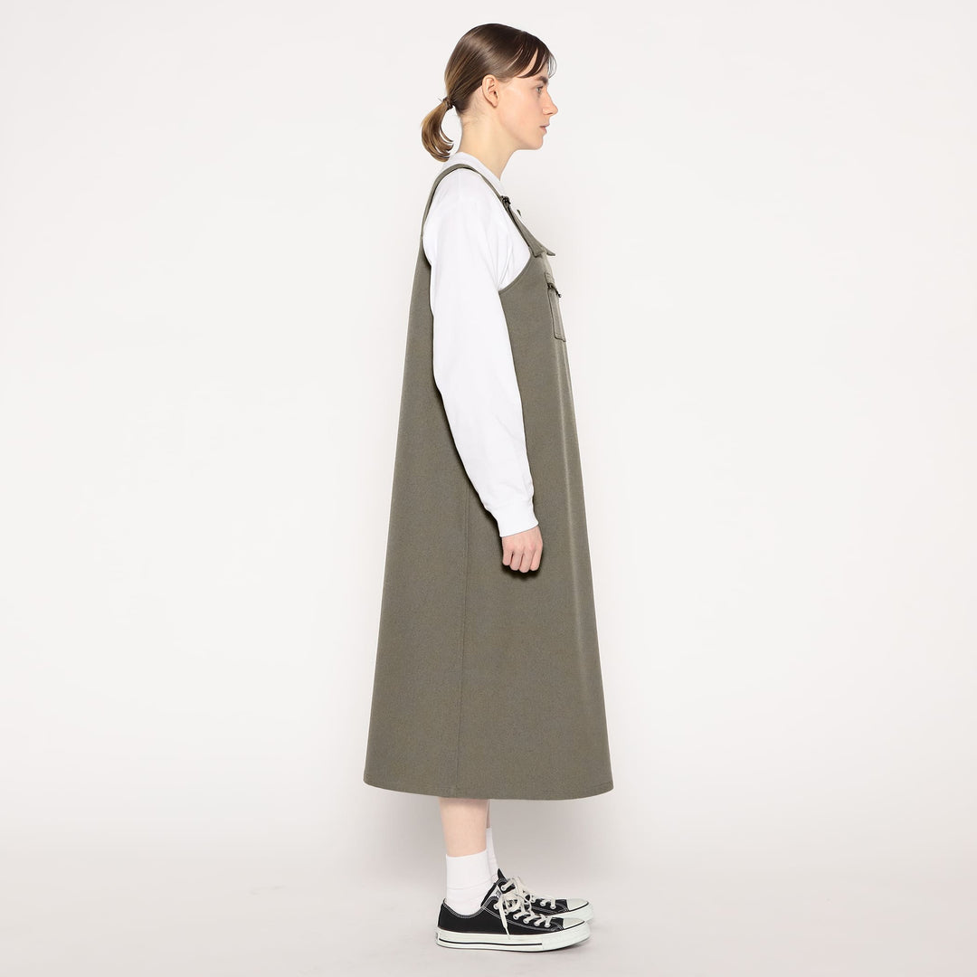 WOMEN'S POLYESTER FLANNEL OVERALLS SKIRT