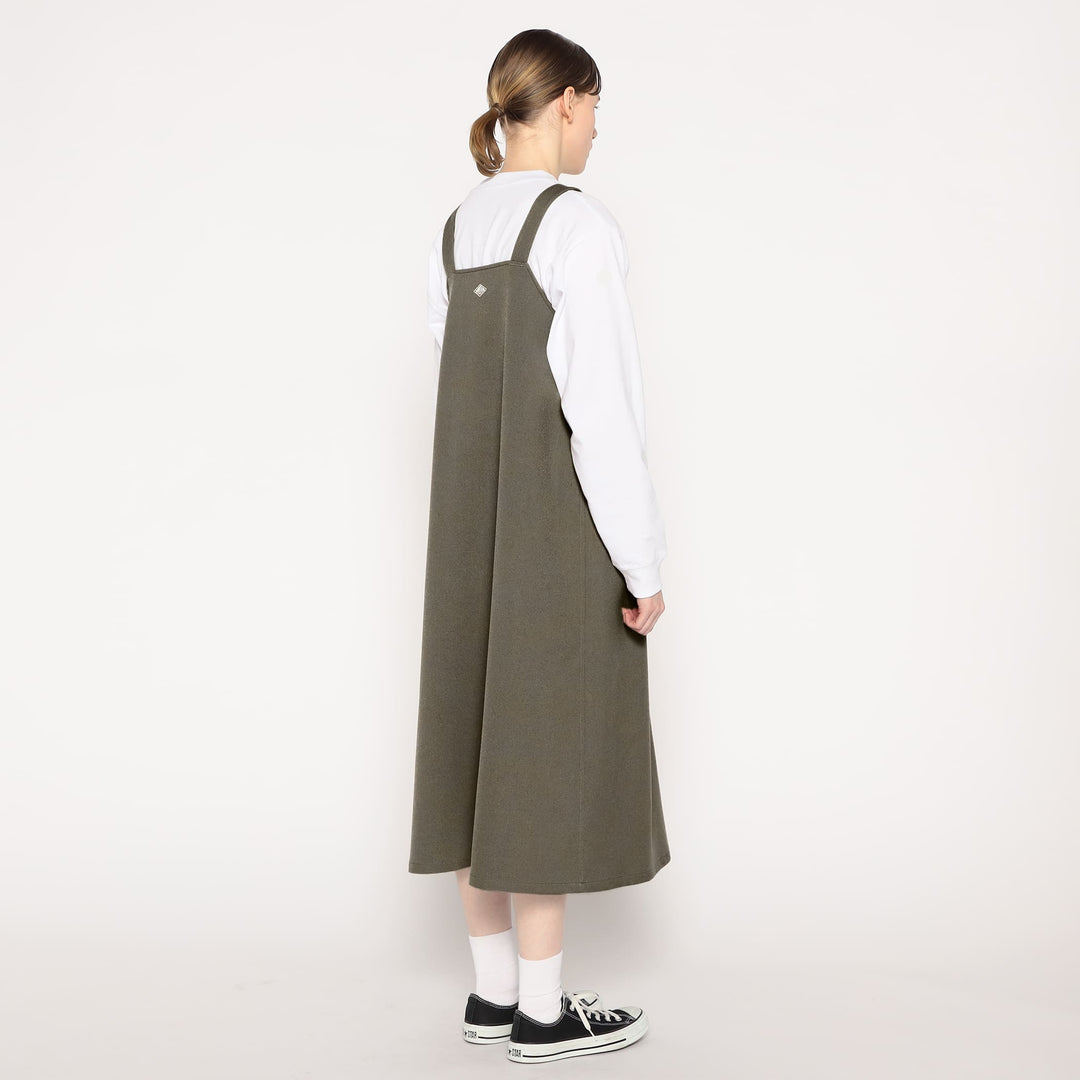 WOMEN'S POLYESTER FLANNEL OVERALLS SKIRT