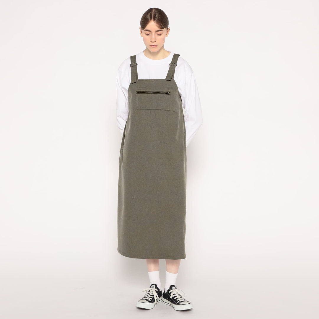 WOMEN'S POLYESTER FLANNEL OVERALLS SKIRT