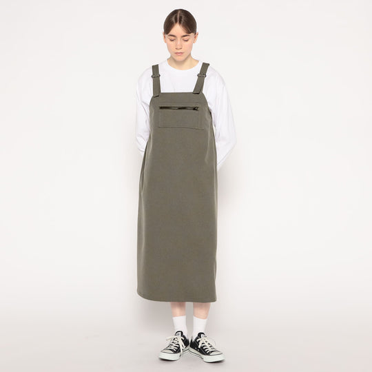 WOMEN'S POLYESTER FLANNEL OVERALLS SKIRT
