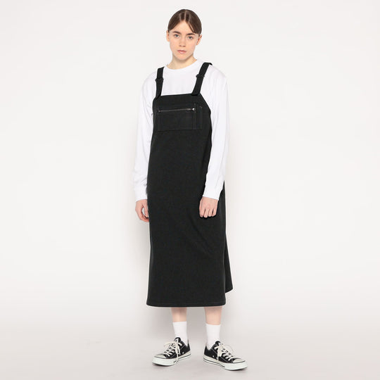 WOMEN'S POLYESTER FLANNEL OVERALLS SKIRT