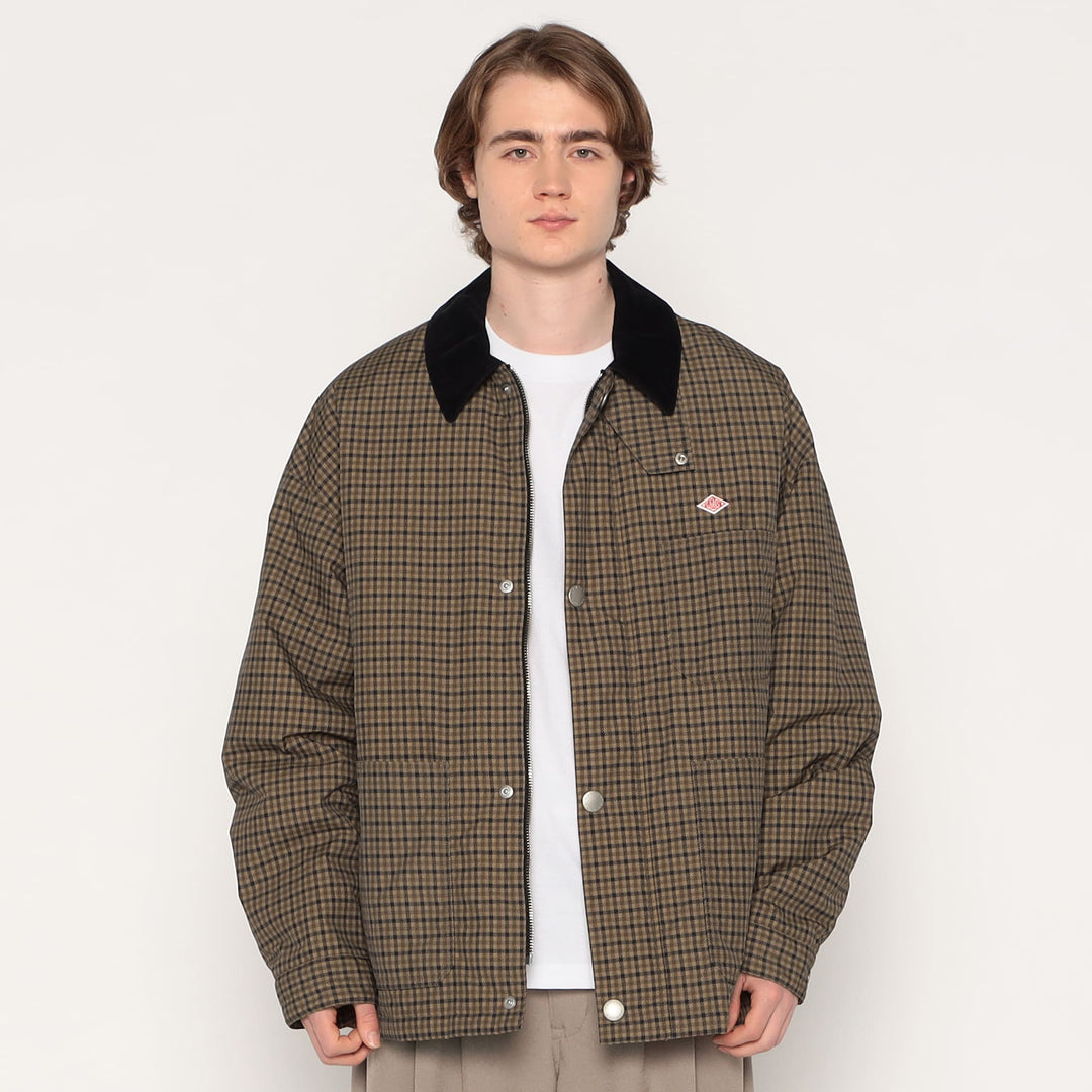 MEN'S NYLON TUSSAH WORK JACKET PLAID