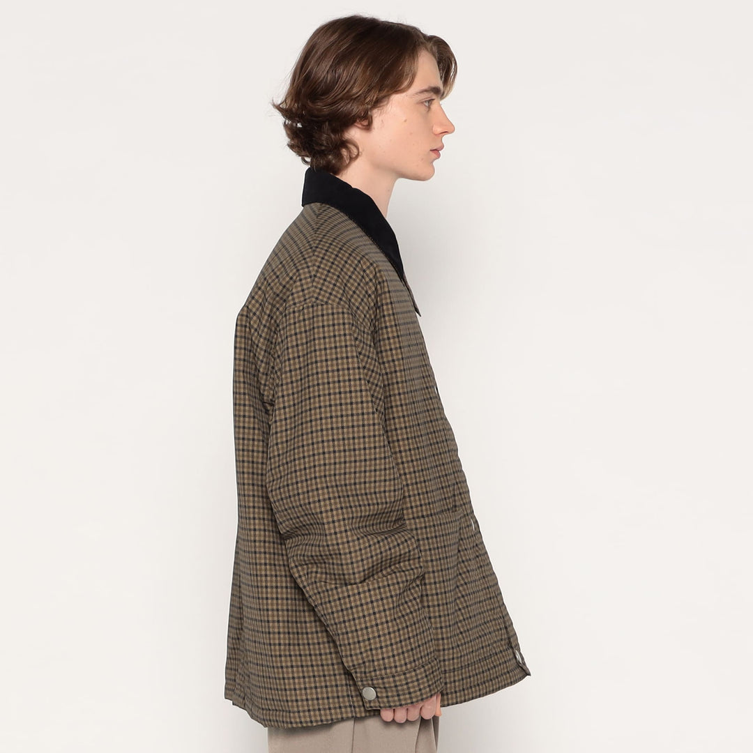 MEN'S NYLON TUSSAH WORK JACKET PLAID