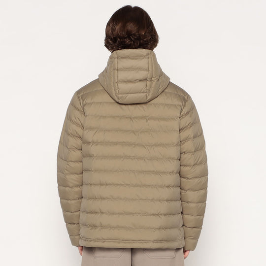 MEN'S NYLON TAFFETA MIDDLE DOWN HOODED JACKET