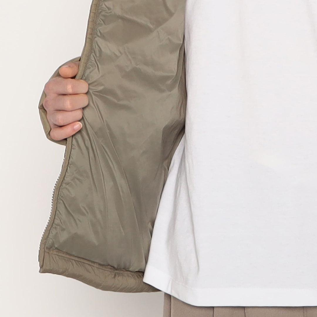 MEN'S NYLON TAFFETA MIDDLE DOWN HOODED JACKET