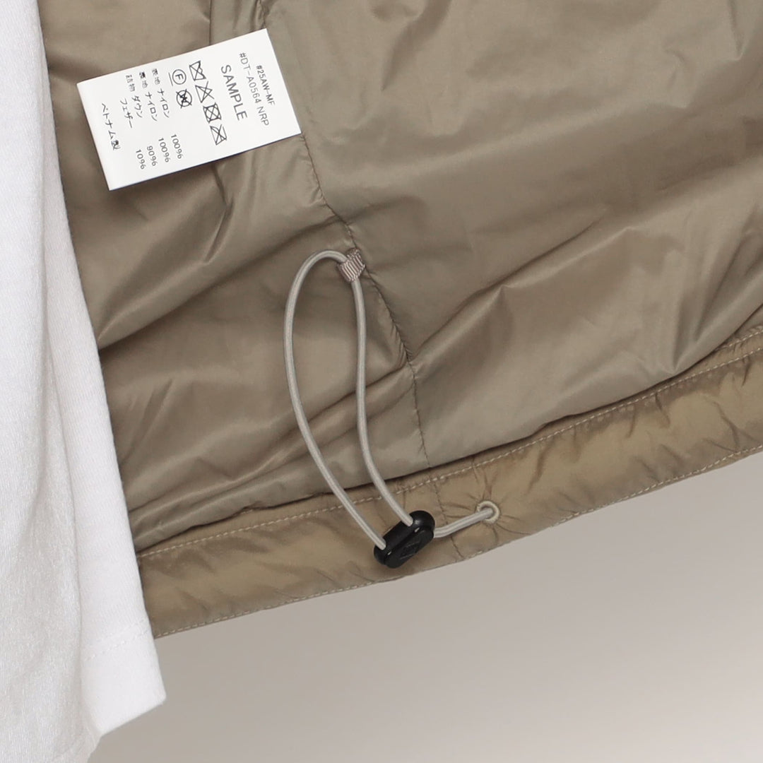 MEN'S NYLON TAFFETA MIDDLE DOWN HOODED JACKET