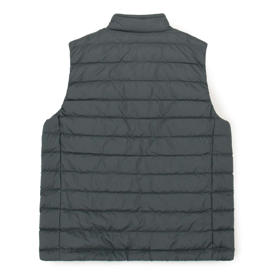 MEN'S NYLON TAFFETA MIDDLE DOWN STAND COLLAR VEST