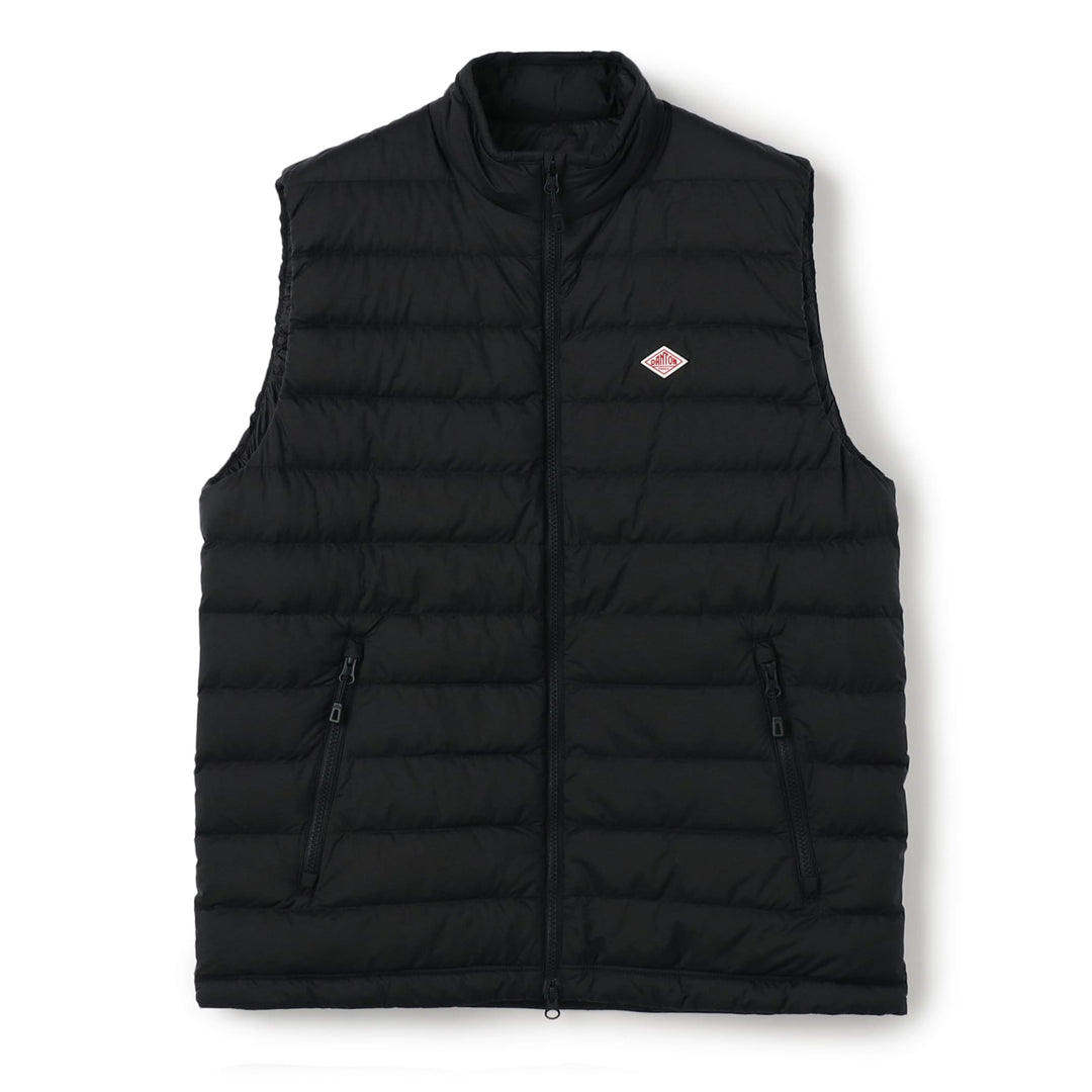 MEN'S NYLON TAFFETA MIDDLE DOWN STAND COLLAR VEST