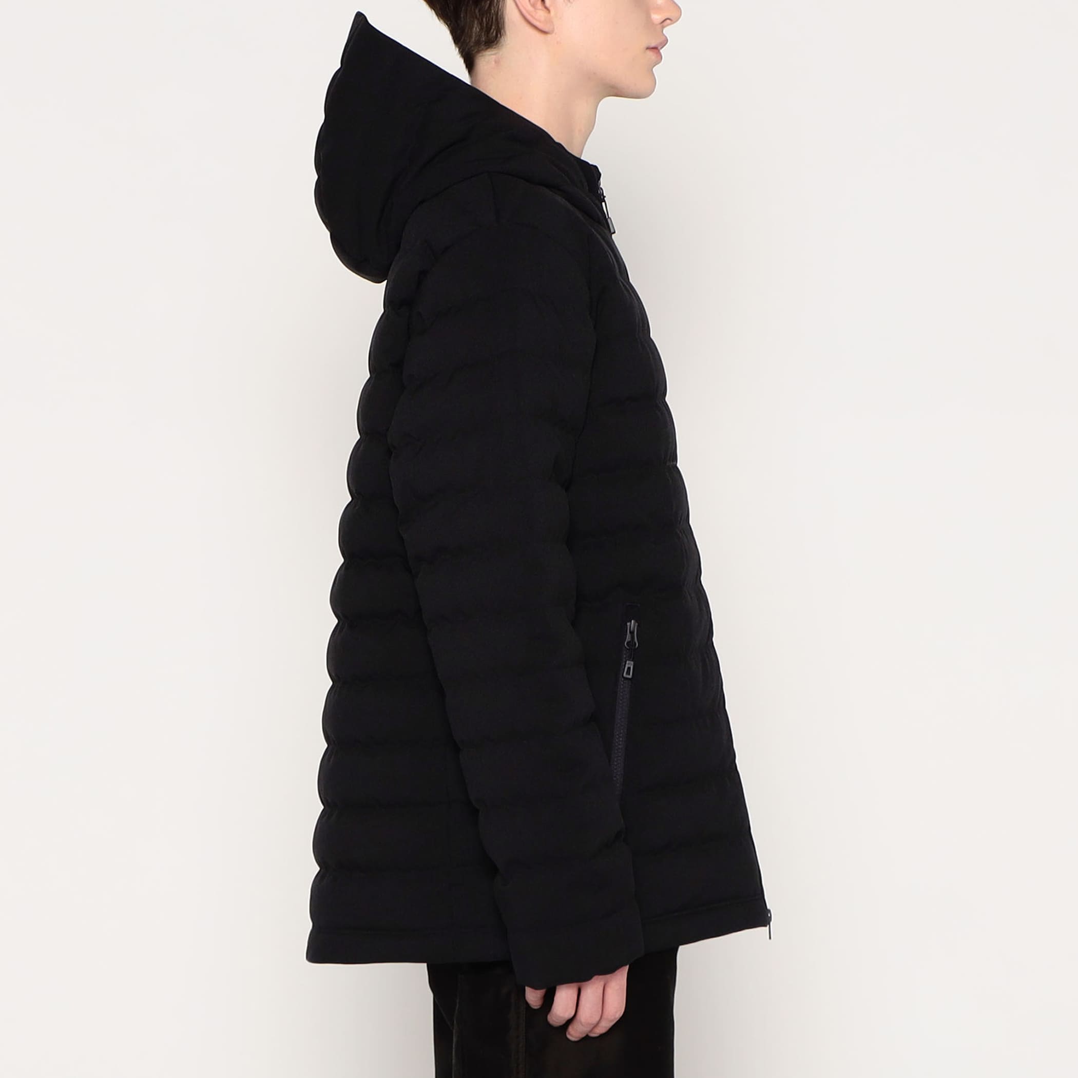 DANTON MEN'S WOOL LIKE POLYESTER MIDDLE DOWN HOODED JACKET