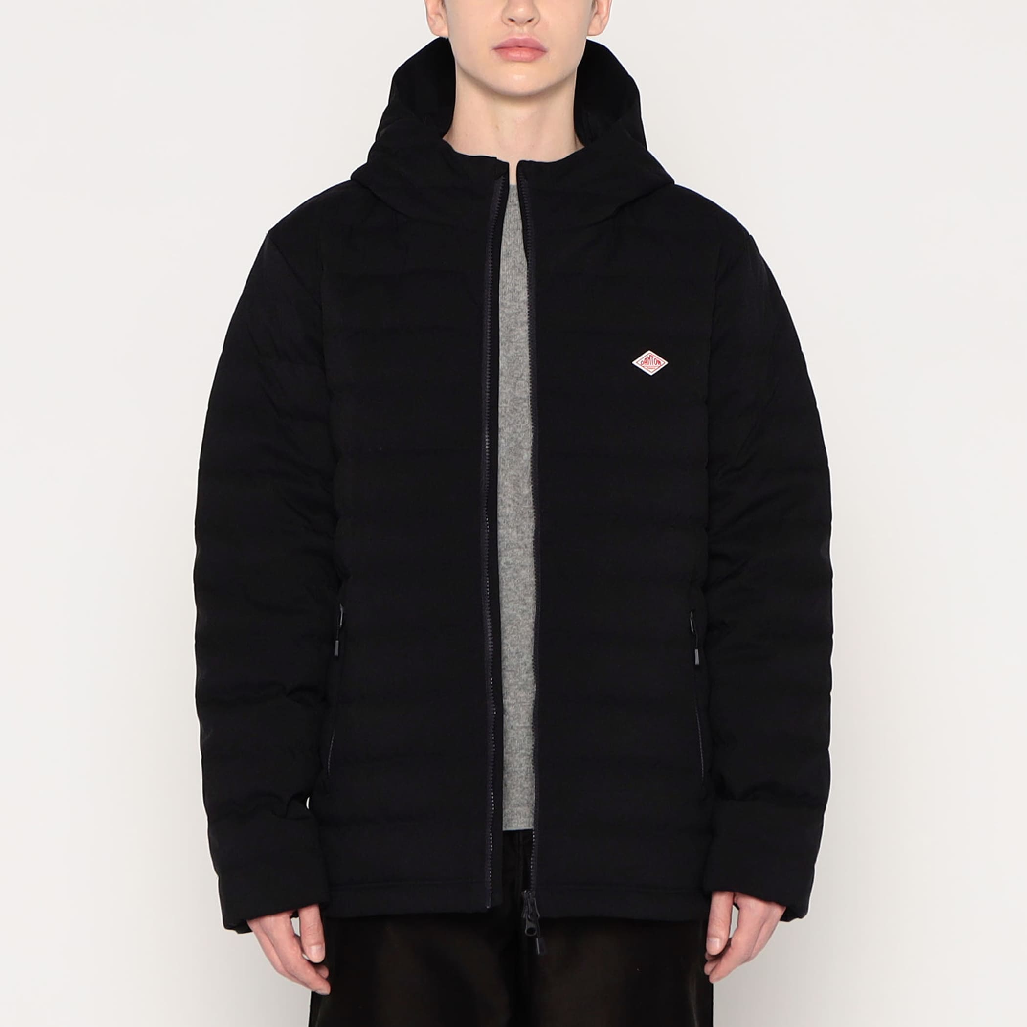 DANTON MEN'S WOOL LIKE POLYESTER MIDDLE DOWN HOODED JACKET