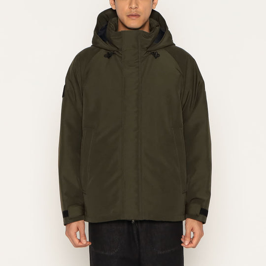 MEN'S ARMY HOODED DOWN  JACKET