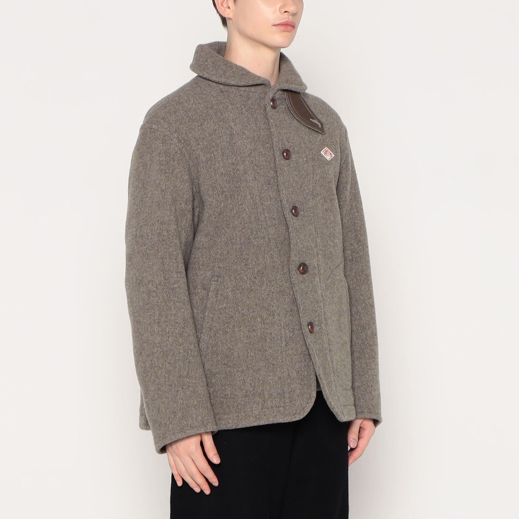 ジャケット・アウター MEN'S WOOL PILE ROUND COLLAR JACKET 44 DANTON MEN'S WOOL PILE ROUND COLLAR JACKET