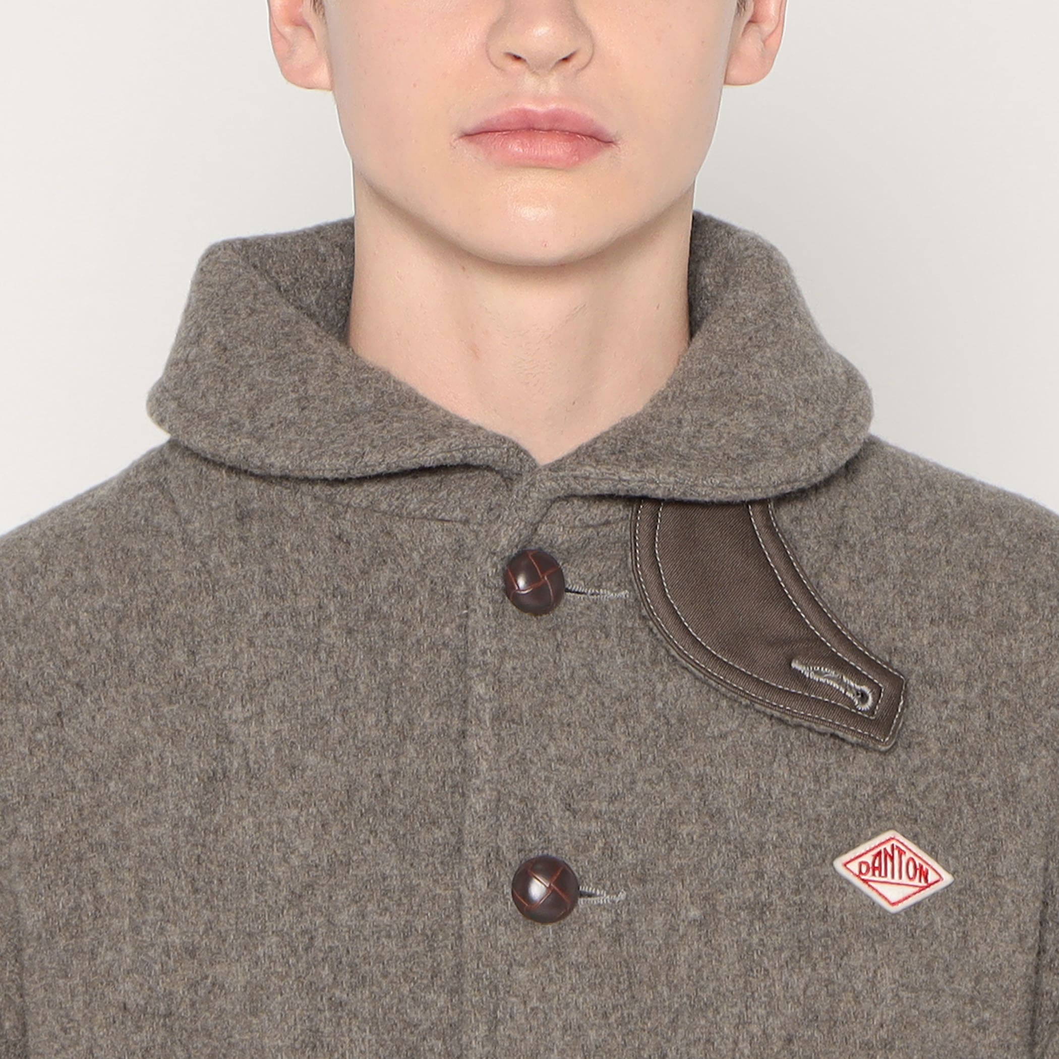 DANTON MEN'S WOOL PILE ROUND COLLAR JACKET