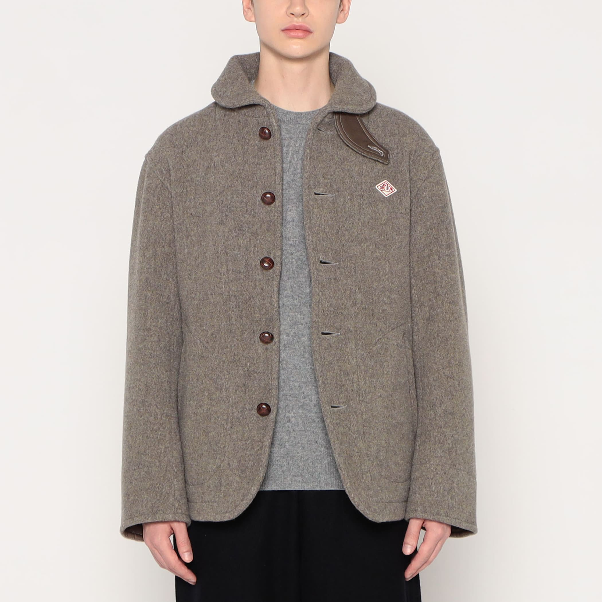ジャケット・アウター MEN'S WOOL PILE ROUND COLLAR JACKET 44 DANTON MEN'S WOOL PILE ROUND COLLAR JACKET