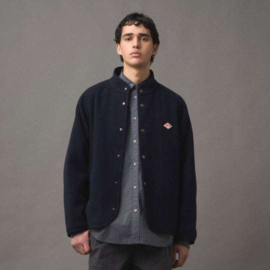 MEN'S WOOL LIGHT PILE STANDCOLLAR JACKET