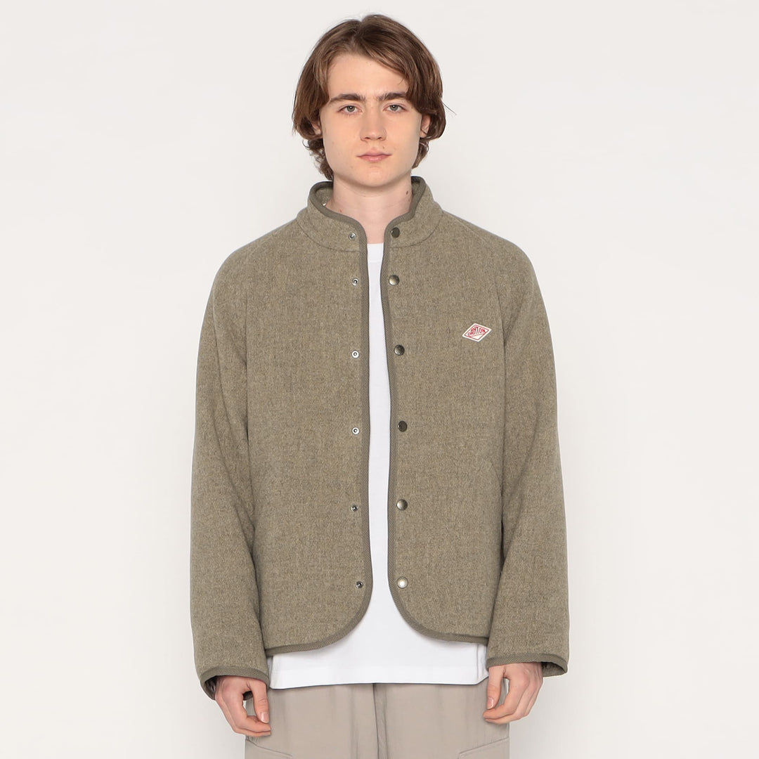 MEN'S WOOL LIGHT PILE STANDCOLLAR JACKET
