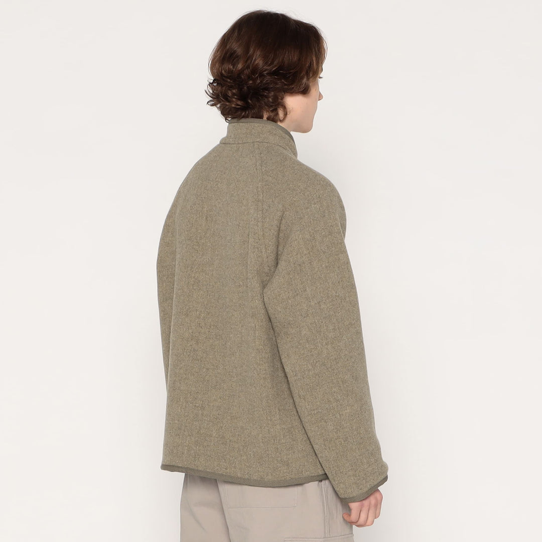 MEN'S WOOL LIGHT PILE STANDCOLLAR JACKET