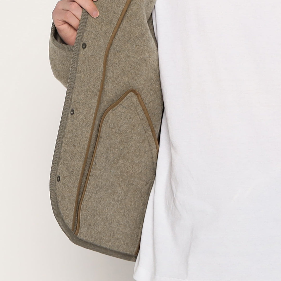 MEN'S WOOL LIGHT PILE STANDCOLLAR JACKET