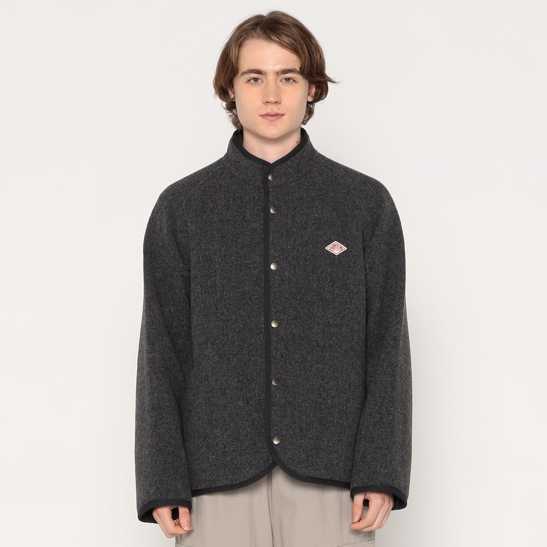 MEN'S WOOL LIGHT PILE STANDCOLLAR JACKET