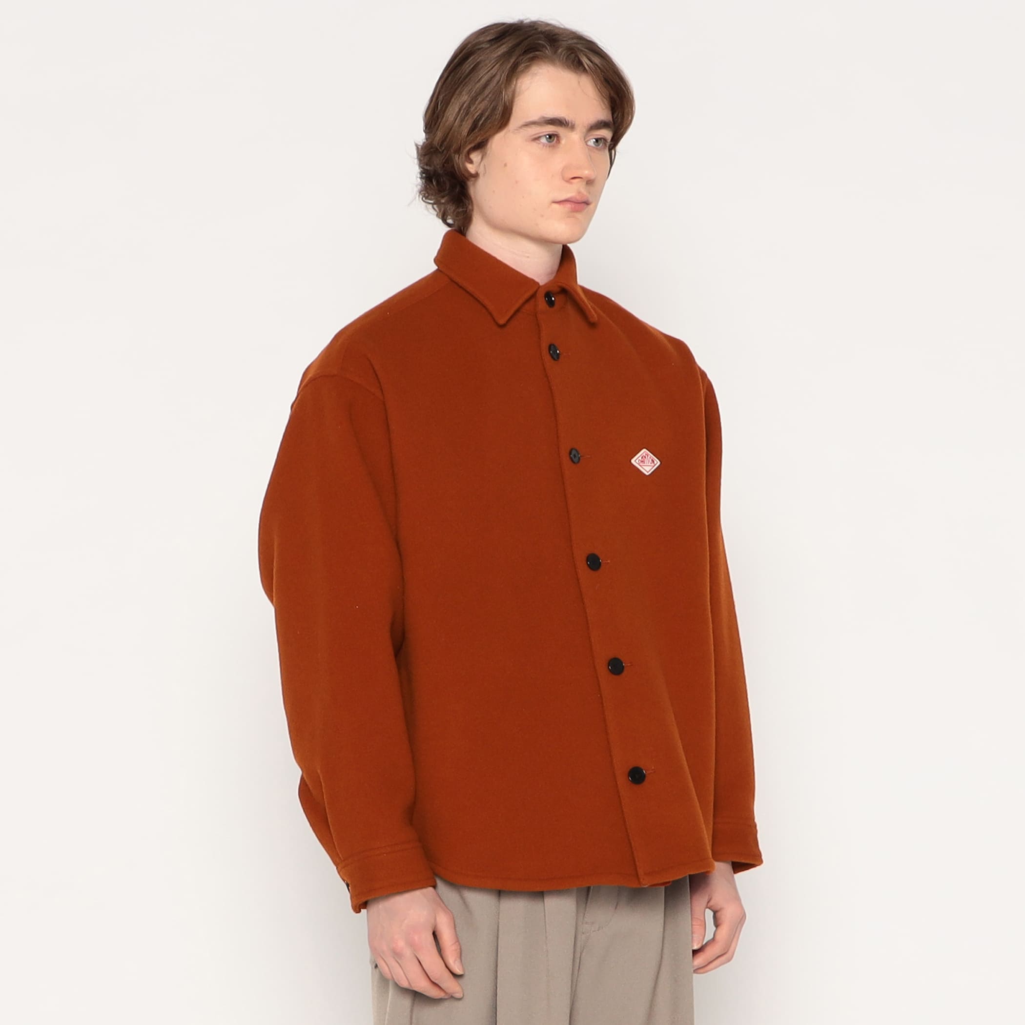 DANTON MEN'S WOOL MELTON SHIRT JACKET