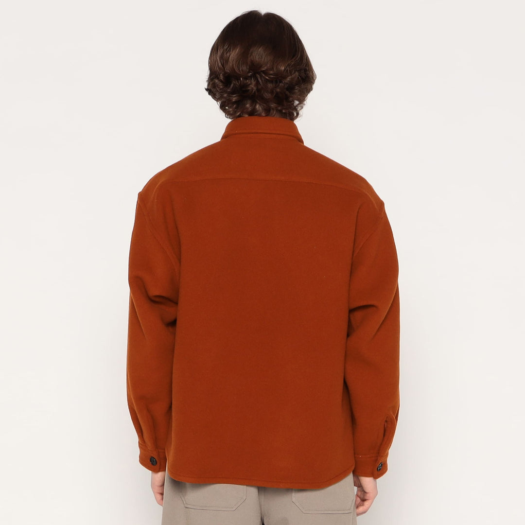 MEN'S WOOL MELTON SHIRT JACKET