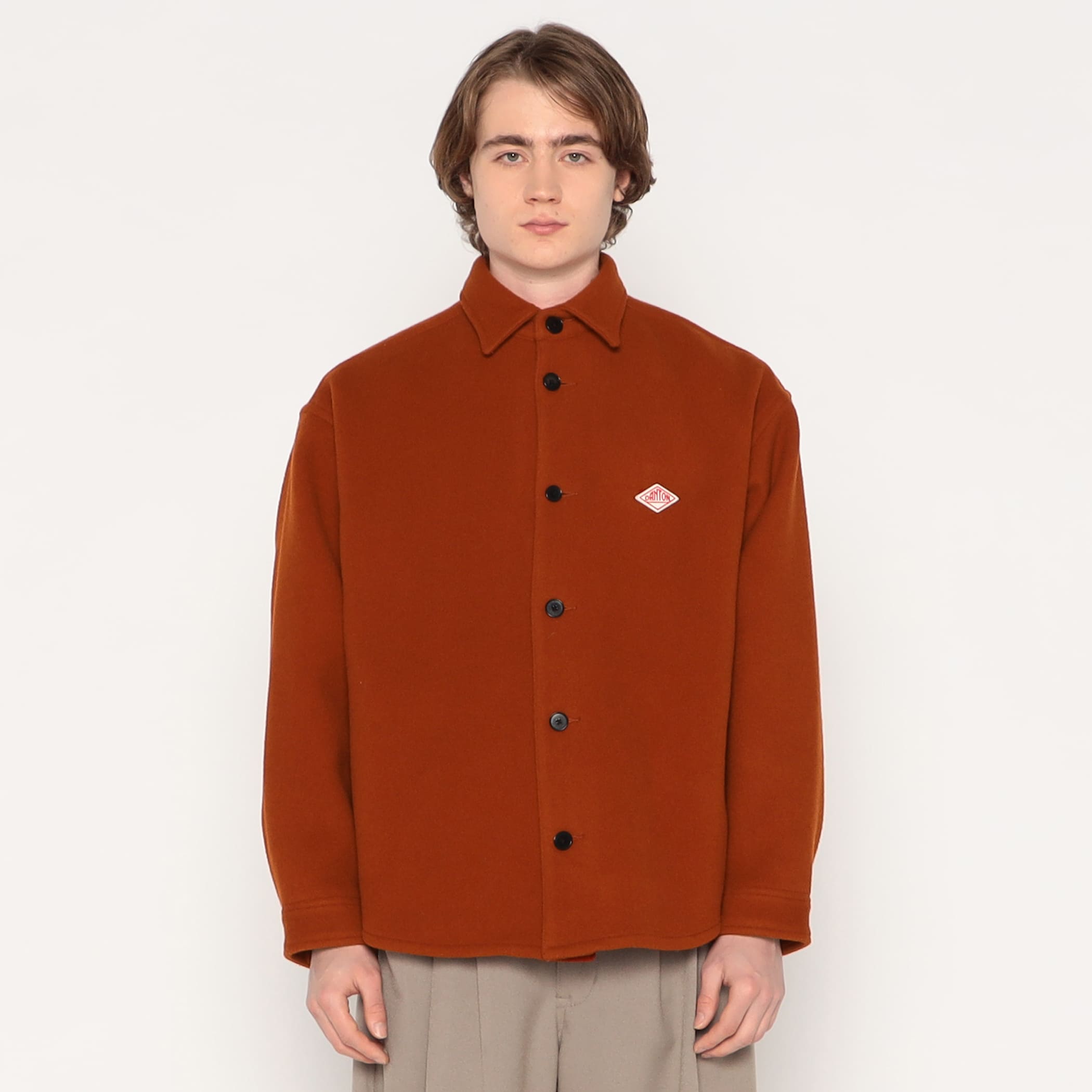 DANTON MEN'S WOOL MELTON SHIRT JACKET