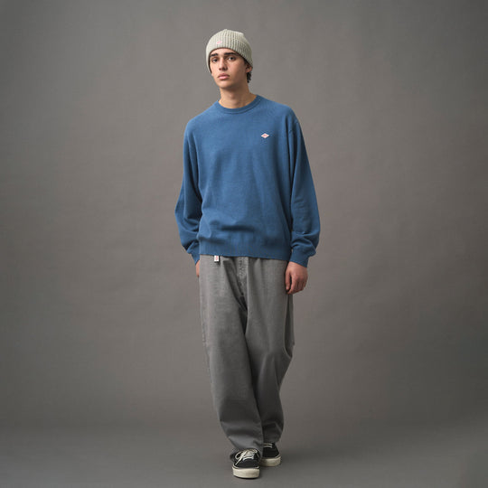 MEN'S LAMBSWOOL CREW NECK KNIT PULLOVER