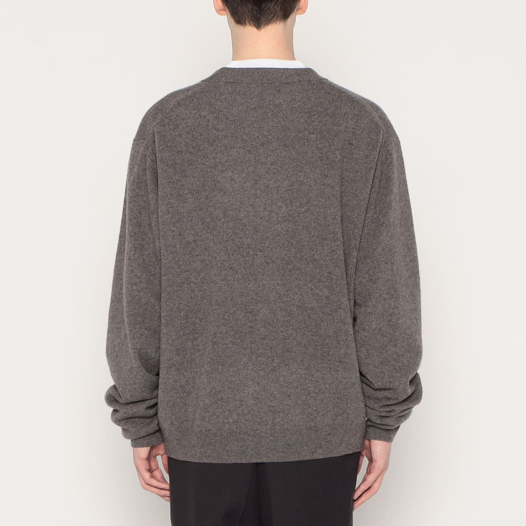 MEN'S LAMBSWOOL V-NECK KNIT CARDIGAN