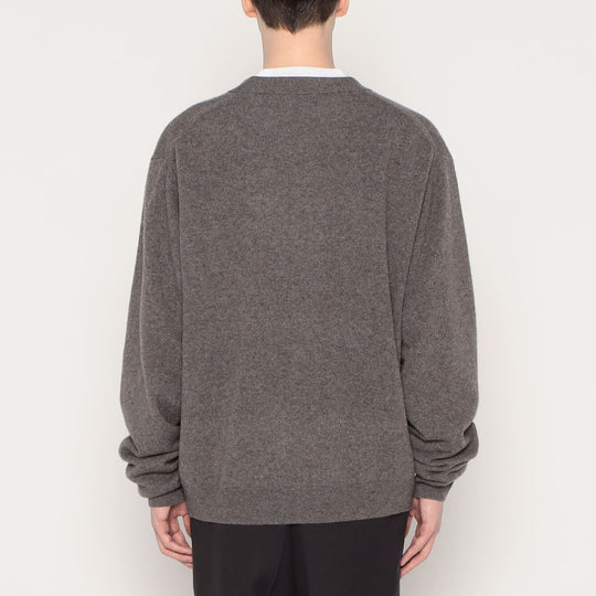 MEN'S LAMBSWOOL V-NECK KNIT CARDIGAN