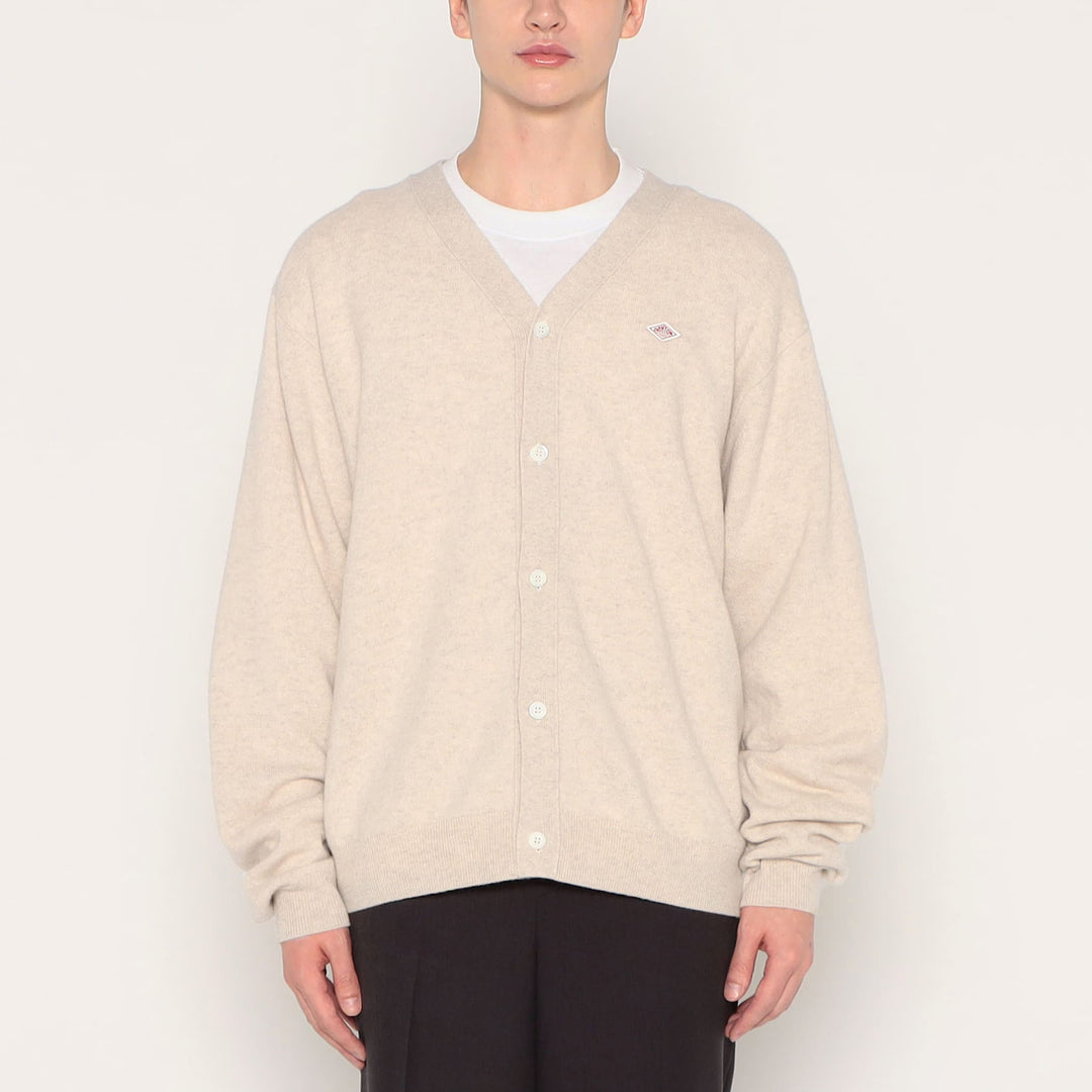 MEN'S LAMBSWOOL V-NECK KNIT CARDIGAN