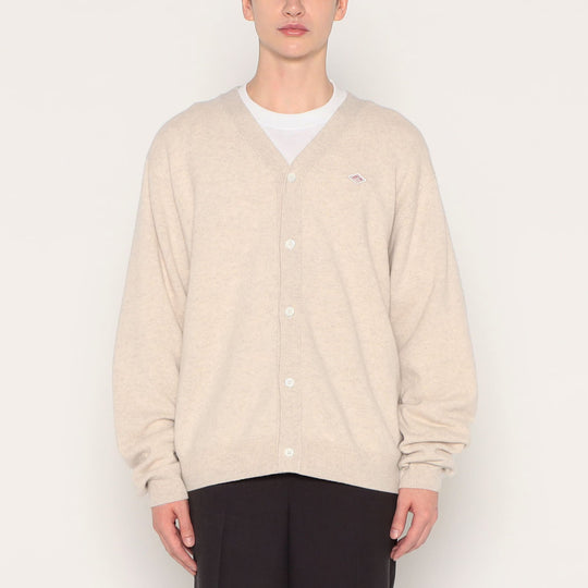 MEN'S LAMBSWOOL V-NECK KNIT CARDIGAN