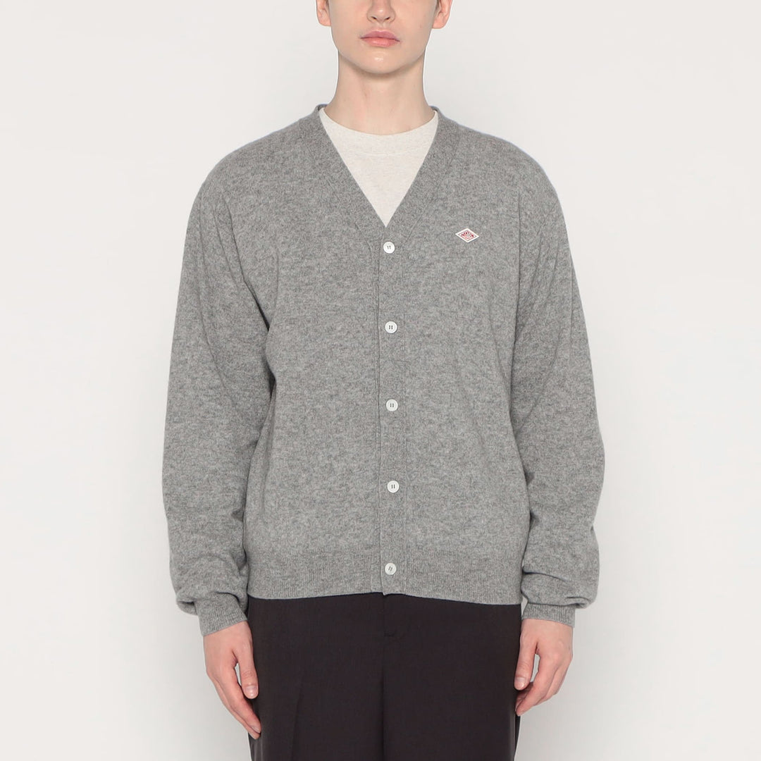 MEN'S LAMBSWOOL V-NECK KNIT CARDIGAN