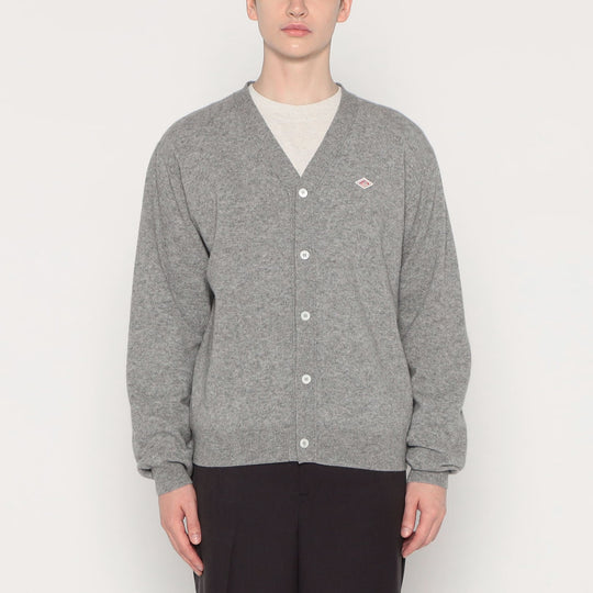 MEN'S LAMBSWOOL V-NECK KNIT CARDIGAN