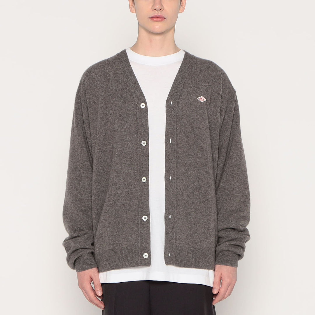 MEN'S LAMBSWOOL V-NECK KNIT CARDIGAN