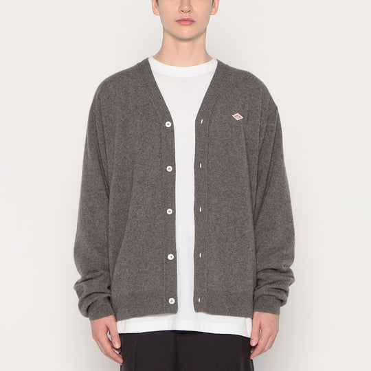 MEN'S LAMBSWOOL V-NECK KNIT CARDIGAN